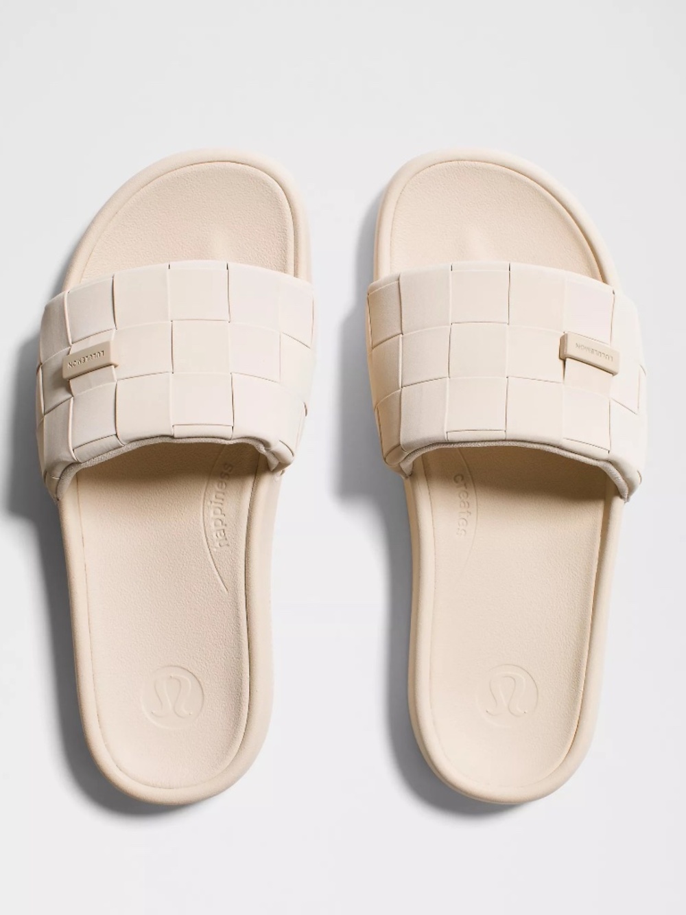 NEW! Lululemon Women's Restfeel Woven Slide Breakfast Tea Ivory Size 8 - $78